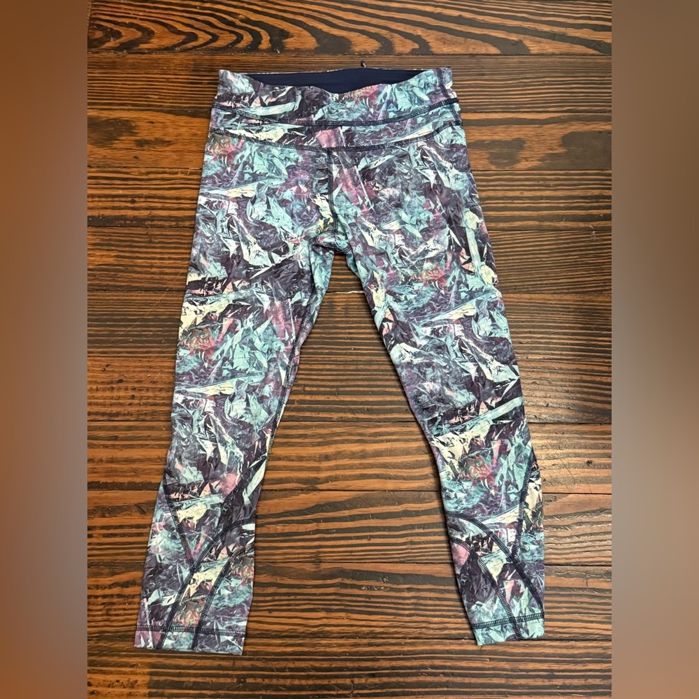 lululemon athletica Blue and Purple Leggings High Waist Full Length